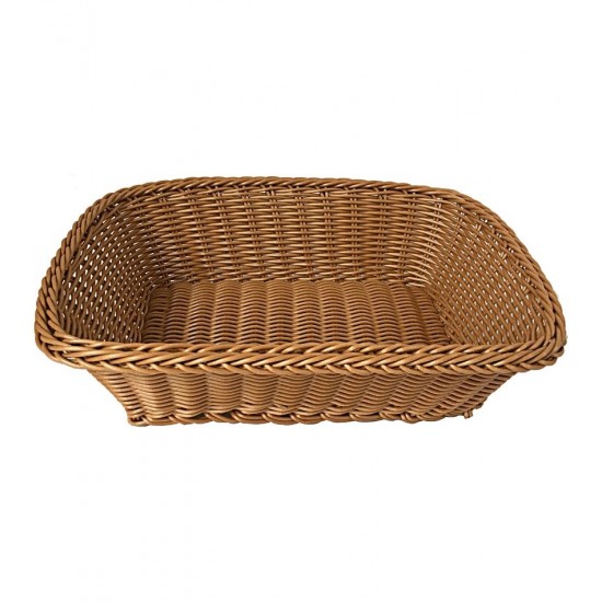 Cesta 30xm Por 23cm Retangular Em Polipropileno Marrom